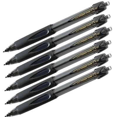 Abbildung von uni ball® Power Tank Druckkugelschreiber, 6x schwarz, 1