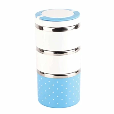 Abbildung von Lunchbox thermo,Thermo Edelstahl Isolierung,1/2/3 Layer Tragbare Isoliert Thermal Box Auslaufsicher Insulated Lunch Foodbehälter Warmhaltebox Mit Griff Für Kinder