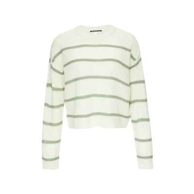 Abbildung von QS MIT Ringeln Strickpullover, Damen, Größe: XXL, Salbeigrün