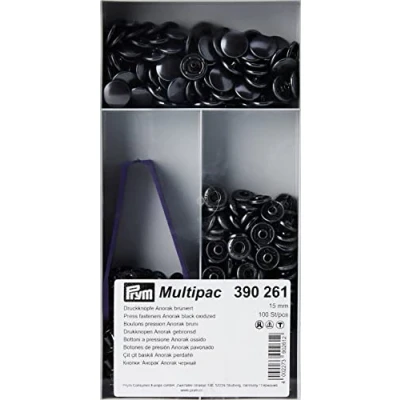 Abbildung von Prym 390261 1 Non Sew Press Fasteners, Messing: 100%, schwarz, 15 mm