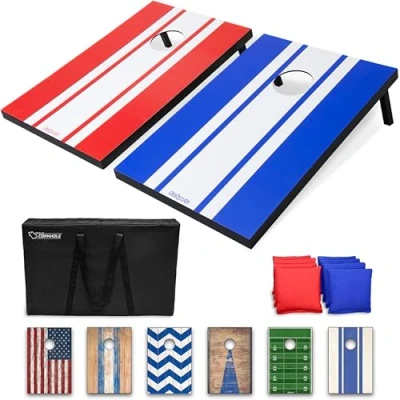 Abbildung von GoSports Classic Cornhole Set Enthält 8 Sitzsäcke, Reisetasche und Spielregeln (Stilwahl)