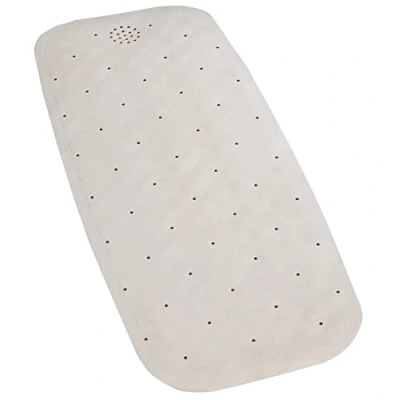 Abbildung von Maximex Wanneneinlage Natur Kautschuk, Beige, 37 x 90 cm, maschinenwaschbar bei 40 C, mit Saugnäpfen auf der Unterseite, Maße (B H T): 1,6 cm