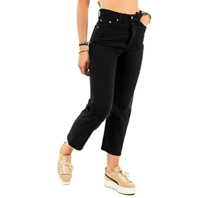 Abbildung von Levi&#039;s Straight Ankle Jeans Leg, Damen, Größe: 24x29, Black heart