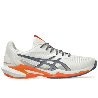 Abbildung von Asics Solution Speed FF 3 CLAY Tennisschuh für Sandplätze, Herren, Größe: 40.5, White/greyish purple Textil/synthetik
