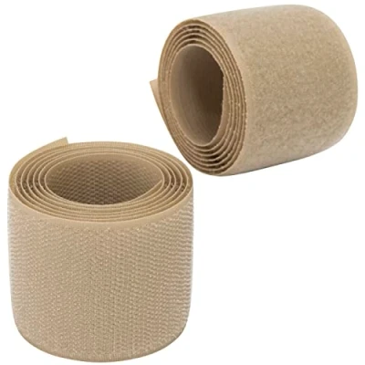 Abbildung von AERZETIX C66007 Klettband/ rolle 50 mm 1 meter organizer/kabelbinder band für kleidersäcke aus polyamid und polyester farbe: dunkelbeige