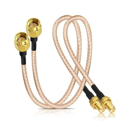 Abbildung von BINGFU SMA Kabel Buchse auf Stecker RG316 Antennenverlängerungs Koaxialkabel 30cm (2 Stück) für 4G LTE Mobilfunkrouter Gateway Modem Amateurfunk SDR USB Dongle Empfänger