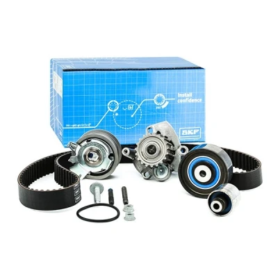 Abbildung von SKF VKMC 01255 1 Wasserpumpe + Zahnriemensatz mit Dichtungen Stehbolzen 141 VOLKSWAGEN: Golf 5, Passat B6 Variant, Plus / Crossgolf
