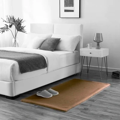 Abbildung von Teppich Wölkchen Fellteppich Kunstfell Waschbar, Hasenfell Imitat, Kaninchenfell, Kurzfell Flauschiger Wohnzimmer, Bettvorleger Schlafzimmer, Fell Braun 80x150cm