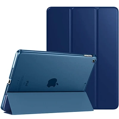 Abbildung von TiMOVO Hülle für iPad 9. Generation 2021/iPad 8. 2020/iPad 7. 2019, Ultra Dünn Durchscheinend Schutzhülle Smart Cover mit Auto Schlafen/Wachen 10,2 Zoll,Marineblau