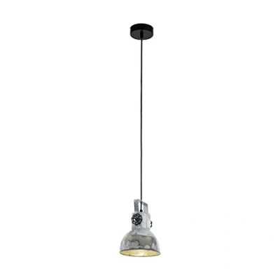 Abbildung von Eglo 49619 Pendelleuchte BARNSTAPLE schwarz Zink E27 1X40W Ø17,5cm H:110cm