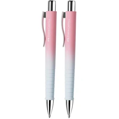 Abbildung von FABER CASTELL 205216 Kugelschreiber Poly Ball Sunset, 2 Stück, mit auswechselbarer XB Mine, dokumentenecht