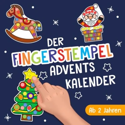Abbildung von Der Fingerstempel Adventskalender: 24 liebevolle Fingerstempelvorlagen mit herzzerreißenden Weihnachtsgeschichten zum Stempeln und Vorlesen Das Mitmach Adventskalenderbuch für Kinder ab 2 Jahren