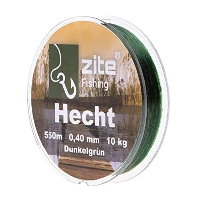 Abbildung von Zite Fishing Hechtschnur Monofil Grün Angelschnur Hecht Ansitzangeln &amp; Spinnfischen 0,40mm 550m Angelsehne Nylon Schnur