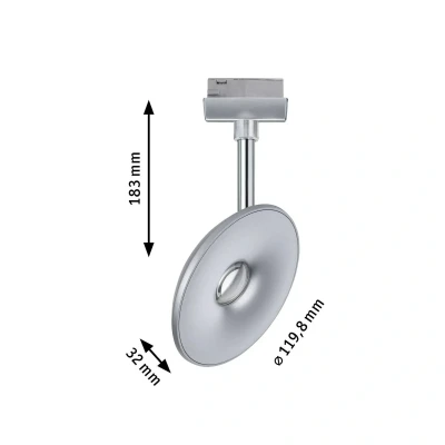Abbildung von Paulmann Schienensystem Leuchten »URail Schienenspot Sphere 493lm 7W 2700K 230V Chrom matt, Chrom«, (1 tlg.), Einzelspot, dimmbar