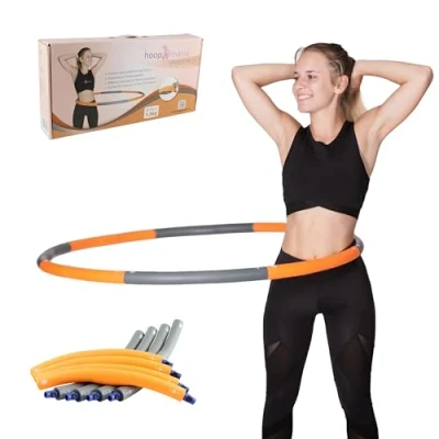 Abbildung von HOOPOMANIA Weight Hoop [1,5 kg] Fitnessreifen für Erwachsene in orange Anfänger