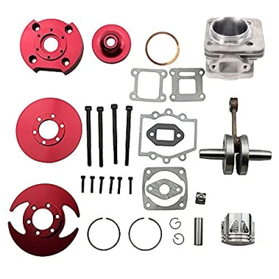 Abbildung von GOOFIT 44mm Big Bore 53cc 54cc Top End Kit Ersatz für 2 Hub 47cc 49cc Motor Mini Quad Pocketbike