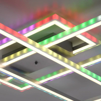 Abbildung von JUST LIGHT Deckenleuchte »FELIX60«, 2 flammig, Leuchtmittel LED Board fest integriert integriert, LED, CCT über Fernbedienung, RGB Rainbow, Fernbed., Infrarot inkl.