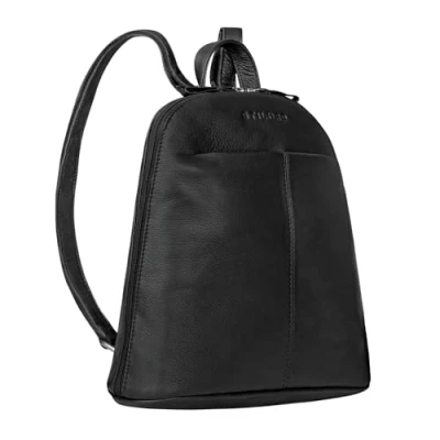 Abbildung von STILORD &#039;Olivia&#039; City Rucksack Damen Leder Daypack kleiner Lederrucksack Rucksackhandtasche zum Ausgehen für 9,7 Zoll iPads und 10,1 Tablets echtes Leder, Farbe:maraska braun