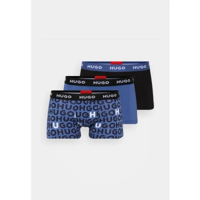 Abbildung von HUGO Trunk Design 3 PACK Panties, Herren, Größe: Small, Blue/black