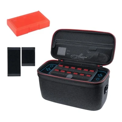 Abbildung von Mcbazel Switch 2 Tragetasche, Dual Layer Schützende Aufbewahrungstasche für 24 Spielkartenhalter &amp; wasserdichte Hartschale NS Konsole, Controller, Gamepad Zubehör Dunkelgrau