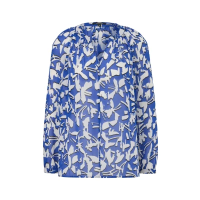 Abbildung von comma Bluse AUS Chiffon Bluse, Damen, Größe: 34, Royalblau