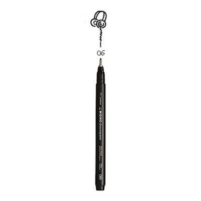 Abbildung von Tombow Fineliner MONO drawing pen, Strichstärke 06 (ca. 0.55 mm), Pigmenttinte, Wasser und Lichtresistent, für Skizzen, zum Illustrieren Zeichnen, Schwarz, WS EFL H