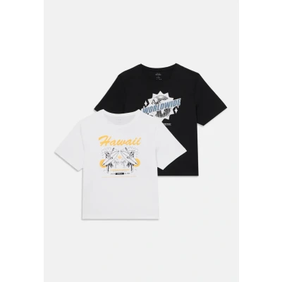 Abbildung von Name it Nkmvilogo 2 PACK Tshirt print für Kinder, Größe: 122/128, Black/white