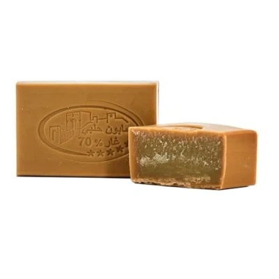 Abbildung von Carenesse® Original Aleppo LUXUS Lorbeeröl &amp; Olivenöl Seife 70% 30% Haarwaschseife Duschseife veganes Naturprodukt 125g.