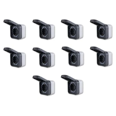 Abbildung von REV AquaStorm SPARSET 10x Steckdose 1 fach Feuchtraum IP55, zweipolig, Aufputz, 230V, 16A, anthrazit