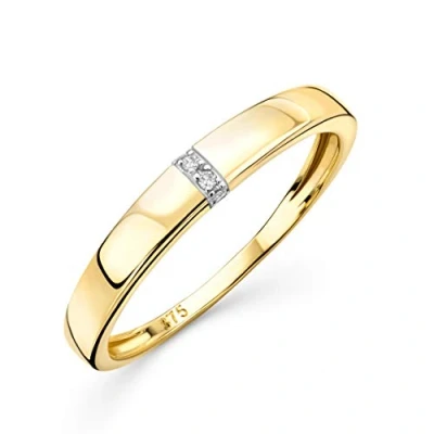 Abbildung von OROVI Schmuck Damen Ring Gelbgold 0.02 Ct Diamant Verlobungsring mit 4 Diamanten Brillanten aus 9 Karat (375) Gold