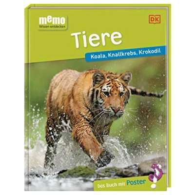 Abbildung von memo Wissen entdecken. Tiere: Koala, Knallkrebs, Krokodil. Das Buch mit Poster!