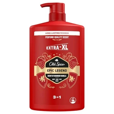 Abbildung von Old Spice Epic 3 in 1 Mehrzweck Shampoo für Haar, Gesicht und Körper 1000 ml, langanhaltende Frische, Duft von Parfümqualität, Tiefenreinigung