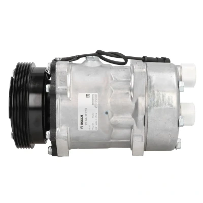 Abbildung von BOSCH 1 986 AD1 220 Kompressor 12V PAG 100 R134a mit Montageanleitung, Dichtring