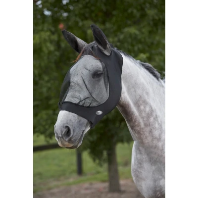 Abbildung von Weatherbeeta Fliegenmaske Deluxe Stretch mit Ohren Schwarz Small Pony