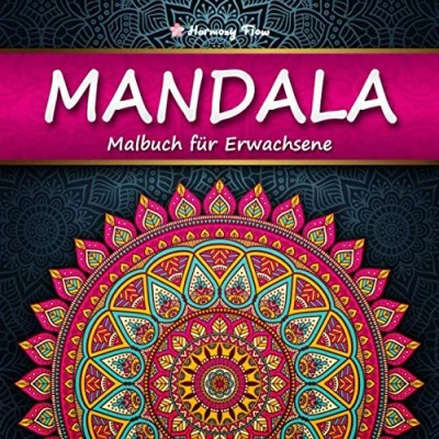 Abbildung von Mandala Malbuch für Erwachsene: 100 bezaubernde Mandalas zum Ausmalen und Entspannen XXL eine kreative Beschäftigung Stressabbau Harmony Flow