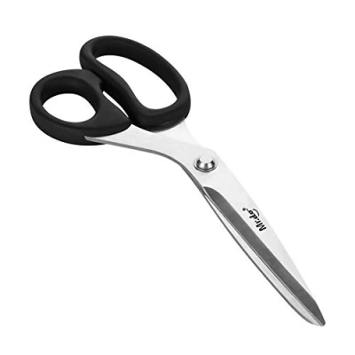 Abbildung von Mr.do Schere Stoffschere Haushaltsschere Nähen Scissors Edelstahl Scheren Scharf Schneiderschere Schneider Groß Stoff Professionelle mit Schwarz Gummi Komfortgriff, 255 mm Lang