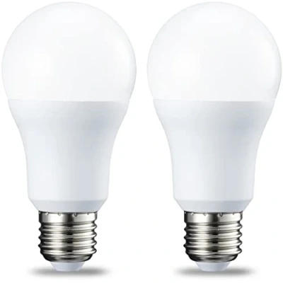 Abbildung von Amazon Basics LED Leuchtmittel, Edison Schraubgewinde E27, 10 W (entspricht 75 Glühbirne), weiß, nicht dimmbar, 2 Stück (1er Pack)