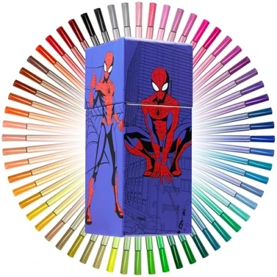 Abbildung von Marvel Spiderman Filzstifte Set mit 60 Fasermaler Geschenke für Kinder