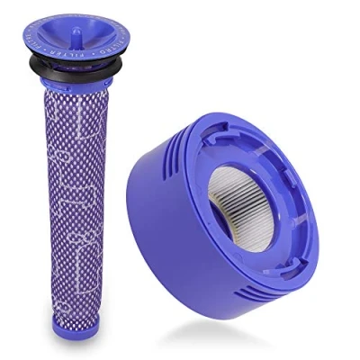 Abbildung von kwmobile Filter für Dyson V7 V8 Zubehör Set Vormotorfilter und Hepa Nachmotorfilter wiederverwendbar Akku Staubsauger Ersatzteile