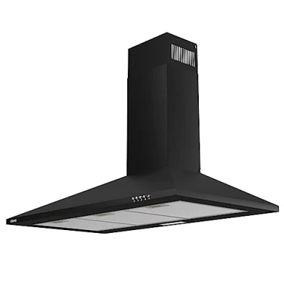 Abbildung von CIARRA Dunstabzugshaube 90 cm Umluft Abluft Pyramide Abzugshaube Schwarz,CAB9201A