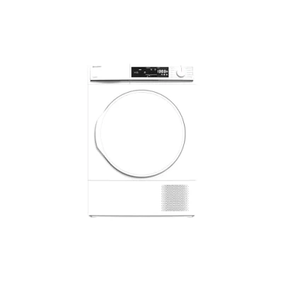 Abbildung von Sharp KD NHA8S8PW3 DE Wärmepumpentrockner Frontlader, 8 kg, 15 Programme, 30 Min. Kurzprogramm, Schontrommel, LED Innenbeleuchtung, Kindersicherung, Weiß