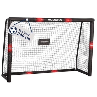 Abbildung von HUDORA Fußballtor Pro Tect großes für Kinder und Erwachsene Schaumstoff ummanteltes mit Netz Hochwertige Outdoor Torwand Aufprallschutz