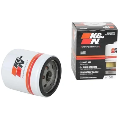 Abbildung von K&amp;N Ölfilter Patrone 76x95mm kompatibel mit Chevrolet, GMC, Cadillac, Isuzu, Pontiac, Toyota, Jeep (HP 1007), weiß