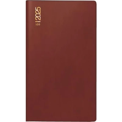 Abbildung von rido/idé Taschenkalender Modell TM 12 (2025), 2 Seiten = 1 Monat, A6, 56 Seiten, Kunststoff Einband, bordeaux