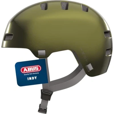 Abbildung von ABUS Fahrradhelm INDY Dirt Helm für Dirt, Skate, Slope und MTB mit optimierter Stoßdämpfung Jugendliche Erwachsene Größe M, Grün
