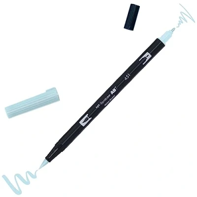 Abbildung von Tombow ABT 451 Fasermaler Dual Brush Pen mit zwei Spitzen, sky blue