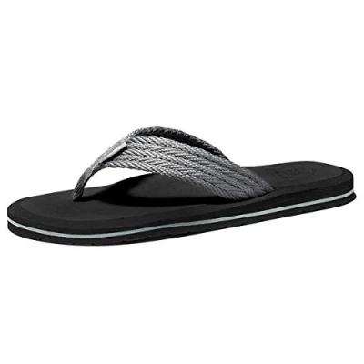 Abbildung von NewDenBer Plush Unisex Erwachsene Flip Flops Surfen Zehentrenner Beach Pool Sandalen (47 EU, Grau Schwarz)