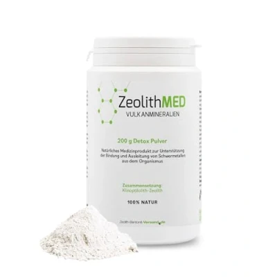 Abbildung von Zeolith MED Detox Pulver, Medizinprodukt, Apothekenqualität, Vergleichssieger, Entgiftung von Schwermetallen, Entgiftungskur, Vulkanmineralien, Heilerde, Darmreinigung (200 g (1er Pack))