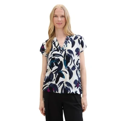 Abbildung von TOM Tailor Bluse, Damen, Größe: 36, Dark blue floral design