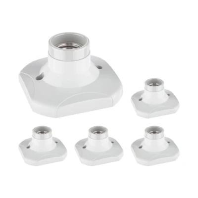 Abbildung von ledscom.de 5 Stück Deckenleuchte/Lampenfassung ELEKTRA, Porzellan, weiß, 1x E27 max. 60W